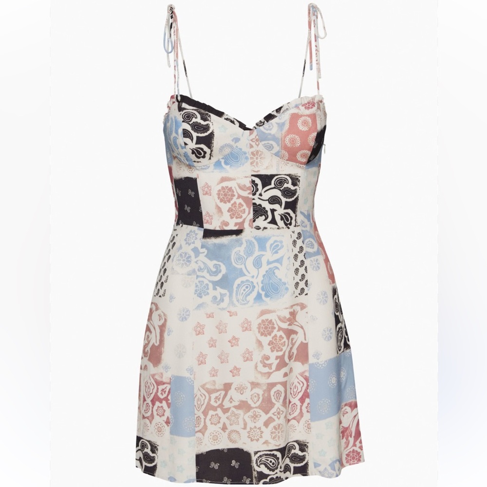 Aritiza Wilfred Fable Dress Size 0 Paisley Midi Dress Boho Cottagecore
